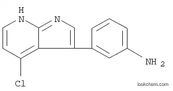 Molecular Structure of 1203565-81-4 (Benzenamine, 3-(4-chloro-1H-pyrrolo[2,3-b]pyridin-3-yl)-)